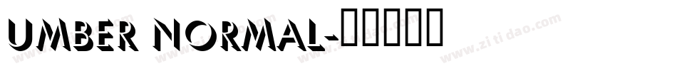 Umber Normal字体转换
